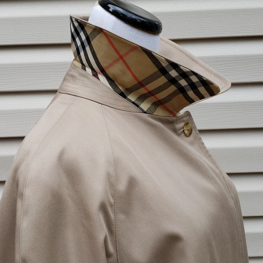 BURBERRY NOVA CHECK LINED REMOVABLE WOOL LINER CAR COAT TRENCH COAT - Picture 3 of 14